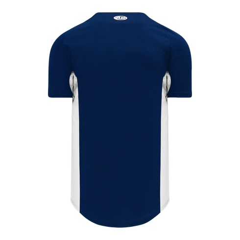 Athletic Knit Full Button Baseball Jersey with Contrast Mesh Inserts (BA1890)